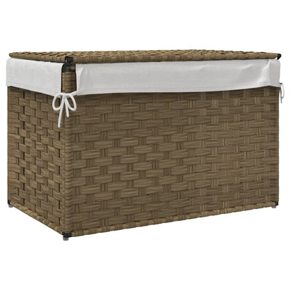 Cesto Portabiancheria Con Coperchio 55,5X35X34 Cm Polyrattan