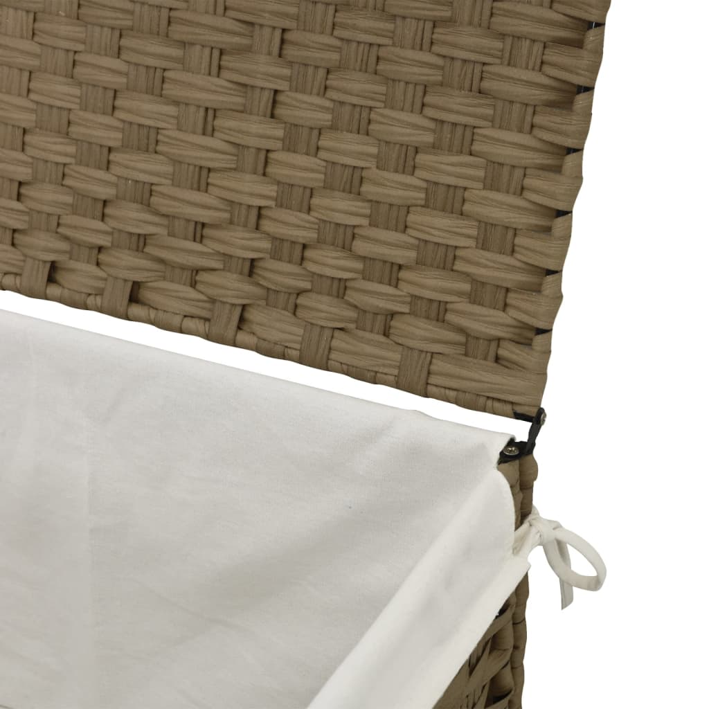 Cesto Portabiancheria Con Coperchio 55,5X35X34 Cm Polyrattan