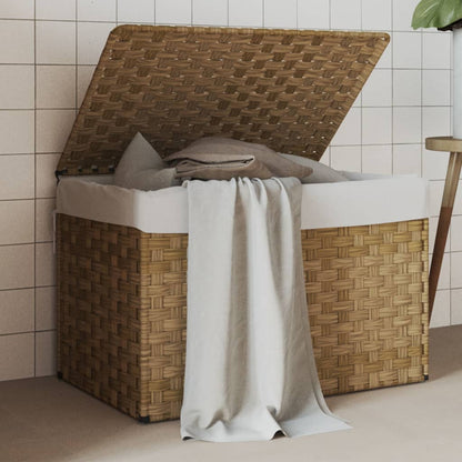 Cesto Portabiancheria Con Coperchio 55,5X35X34 Cm Polyrattan
