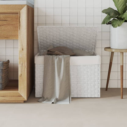 Cesto Portabiancheria Con Coperchio 55,5X35X34 Cm Polyrattan