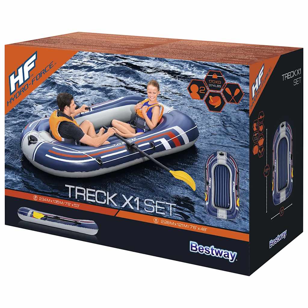 Bestway Hydro-Force Gommone Gonfiabile Con Pompa E Remi Blu