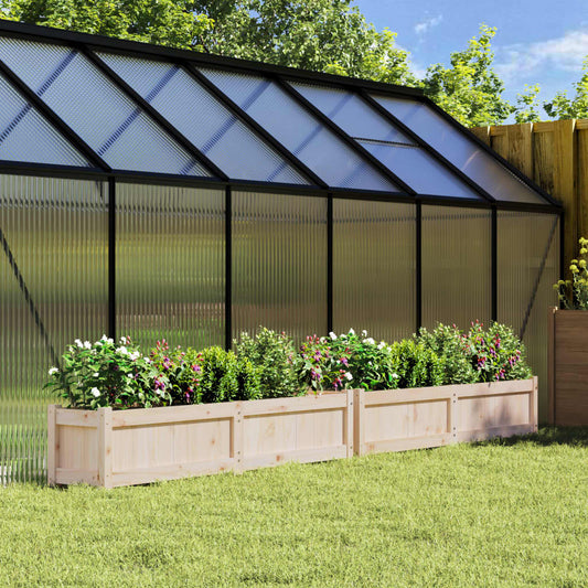 Fioriere Da Giardino 2 Pz In Legno Massello Di Pino