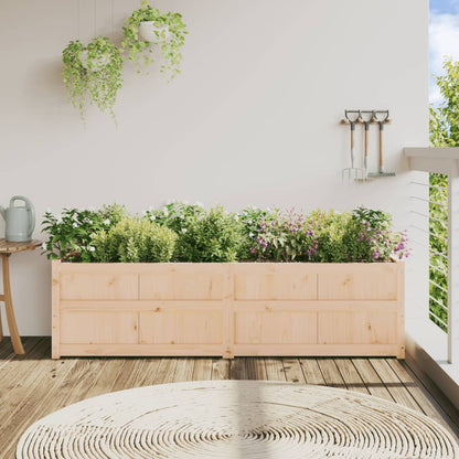 Fioriera Da Giardino 180X50X50 Cm In Legno Massello Di Pino