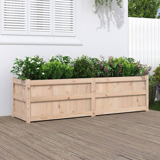 Fioriera Da Giardino 180X50X50 Cm In Legno Massello Di Pino