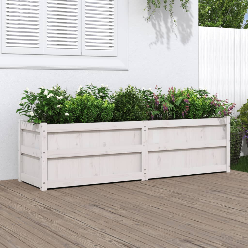 Fioriera Da Giardino 180X50X50 Cm In Legno Massello Di Pino
