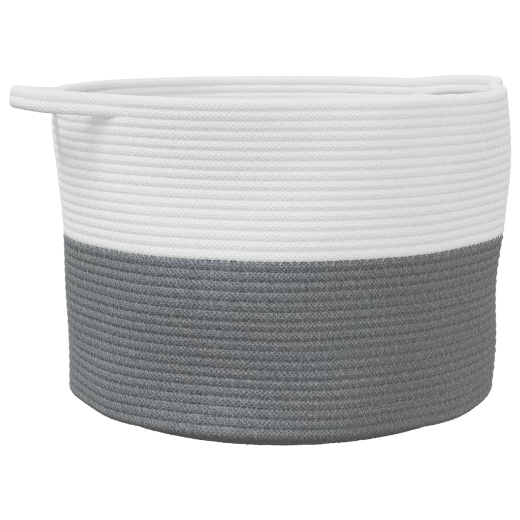 Cesto Per Biancheria E Bianco Ø In Cotone