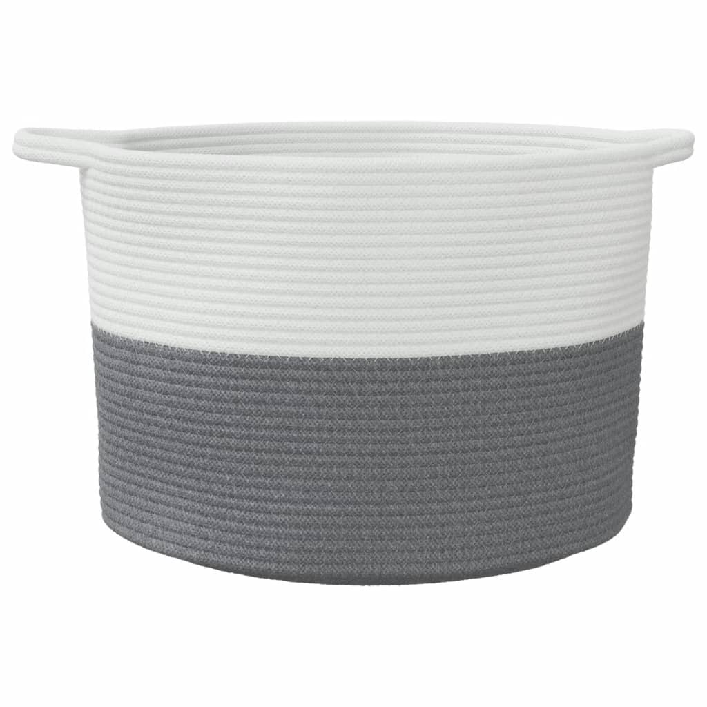 Cesto Per Biancheria E Bianco Ø In Cotone