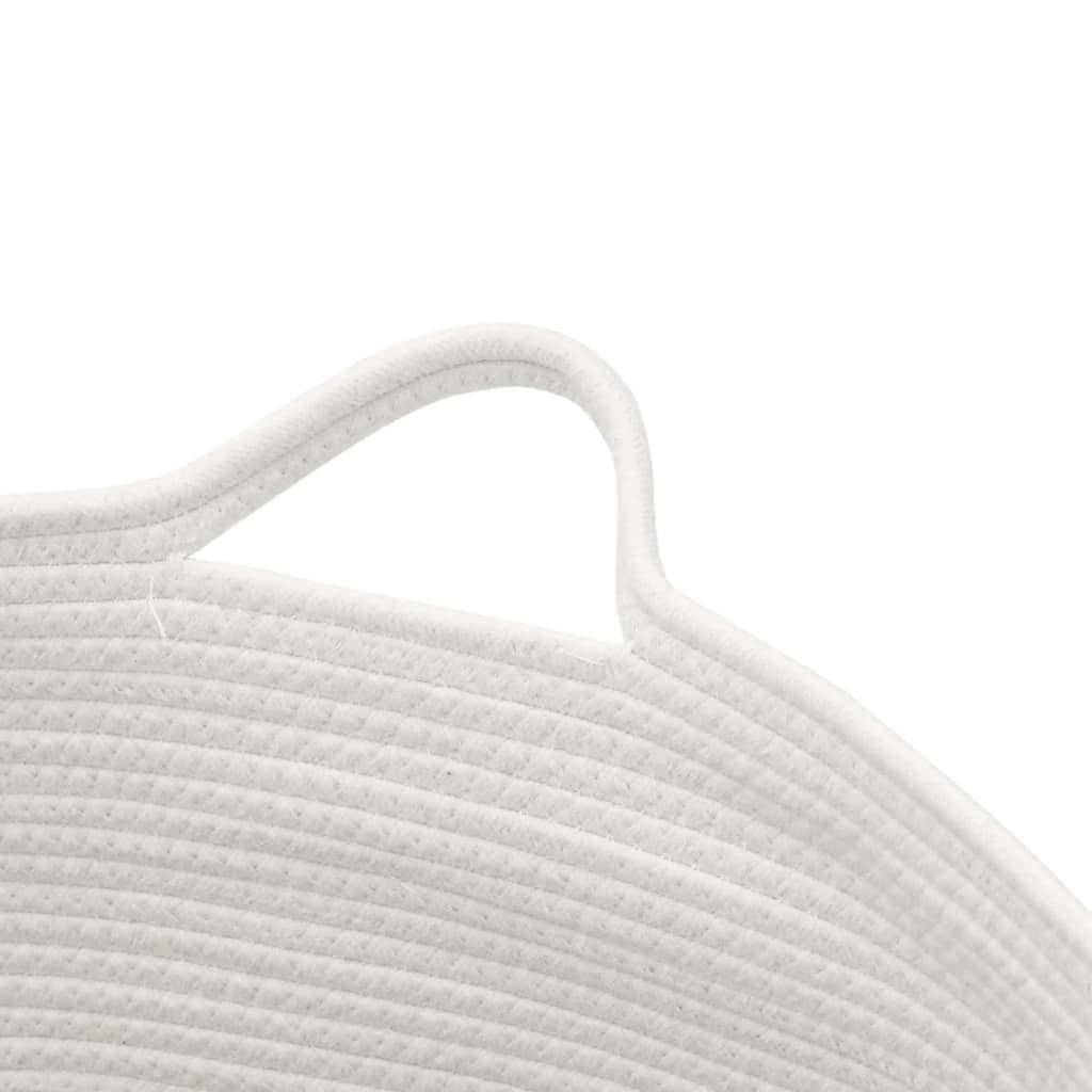 Cesto Per Biancheria E Bianco Ø In Cotone