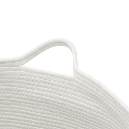 Cesto Per Biancheria E Bianco Ø In Cotone