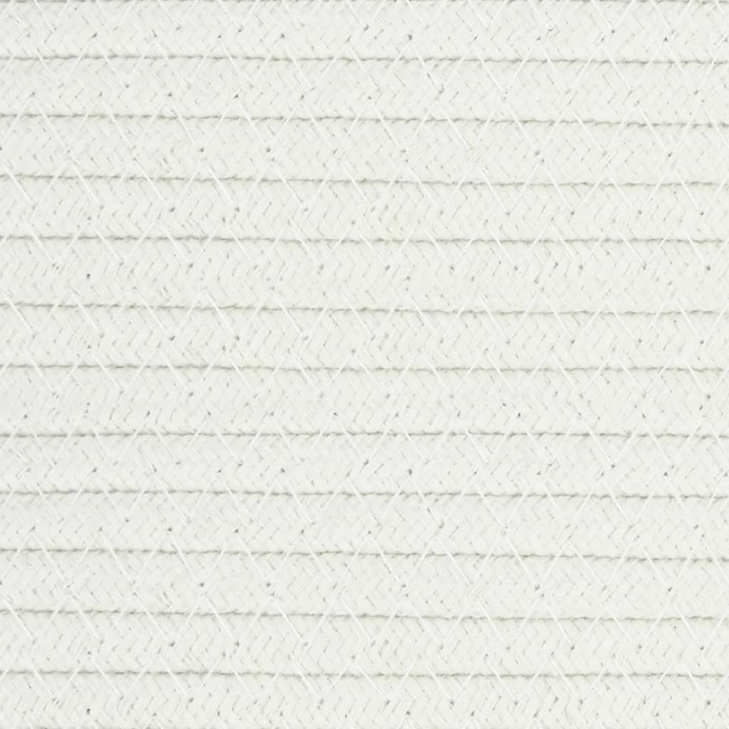 Cesto Per Biancheria E Bianco Ø In Cotone