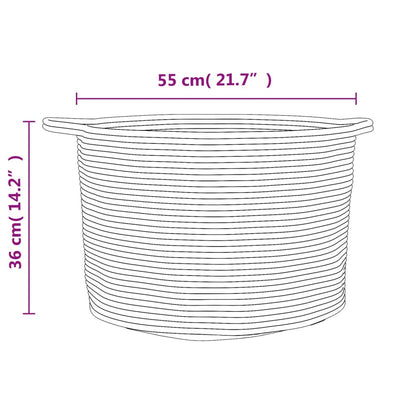 Cesto Per Biancheria E Bianco Ø In Cotone