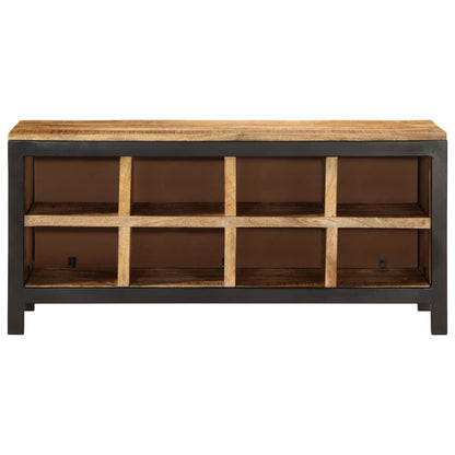 Panca Porta Scarpe 110X35X51Cm Legno Massello Di Mango Grezzo