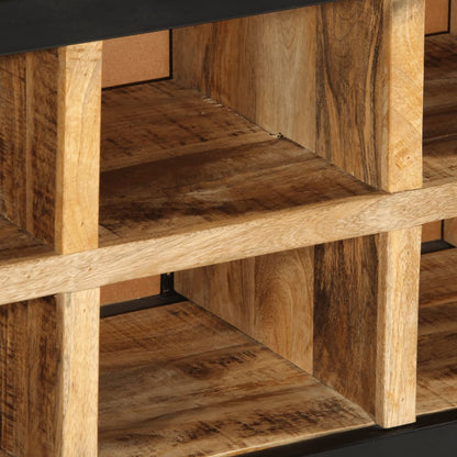 Panca Porta Scarpe 110X35X51Cm Legno Massello Di Mango Grezzo