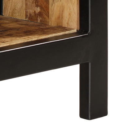 Panca Porta Scarpe 110X35X51Cm Legno Massello Di Mango Grezzo