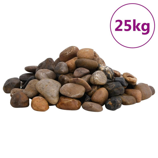 Ciottoli Levigati 25 Kg Colore Misto 2-5 Cm