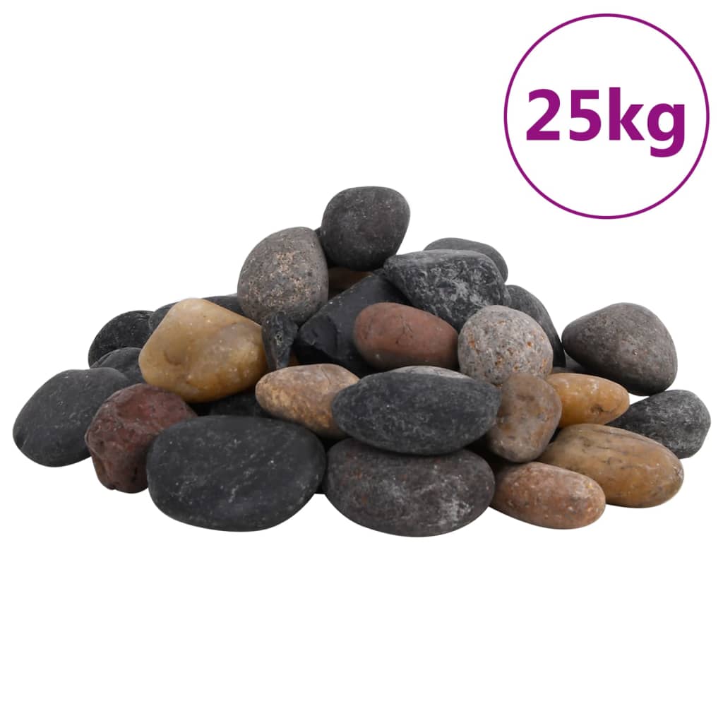 Ciottoli Levigati 25 Kg Colore Misto 2-5 Cm
