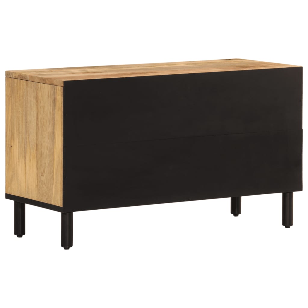 Mobile Porta Tv 80X31X46 Cm In Legno Massello Di Mango