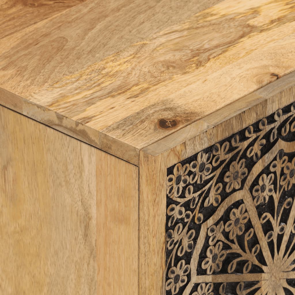 Mobile Porta Tv 80X31X46 Cm In Legno Massello Di Mango