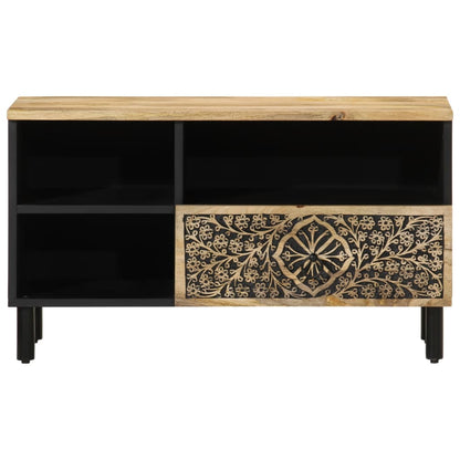 Mobile Porta Tv 80X33X46 Cm In Legno Massello Di Mango