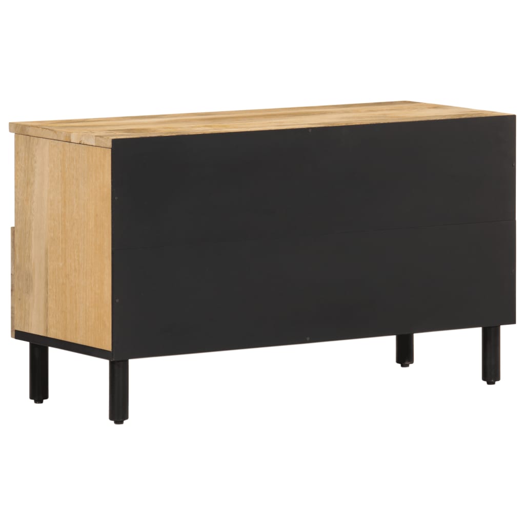 Mobile Porta Tv 80X33X46 Cm In Legno Massello Di Mango