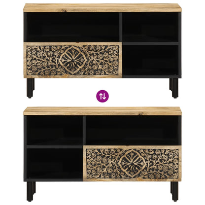 Mobile Porta Tv 80X33X46 Cm In Legno Massello Di Mango
