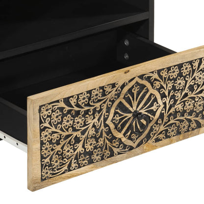 Mobile Porta Tv 80X33X46 Cm In Legno Massello Di Mango