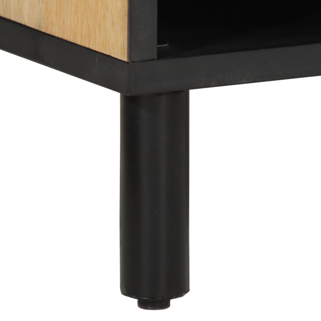 Mobile Porta Tv 80X33X46 Cm In Legno Massello Di Mango