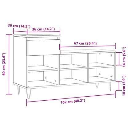 Scarpiera 102X36X60 Cm In Legno Multistrato