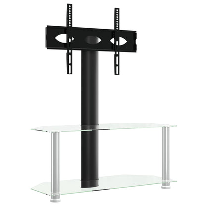 Supporto Tv Angolare 2 Livelli Per 32-70 Pollici Nero E Argento