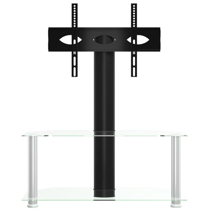 Supporto Tv Angolare 2 Livelli Per 32-70 Pollici Nero E Argento