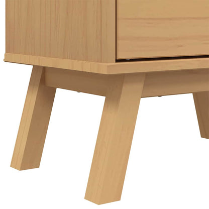 Scarpiera Olden 55X35X In Legno Massello Di Pino Marrone