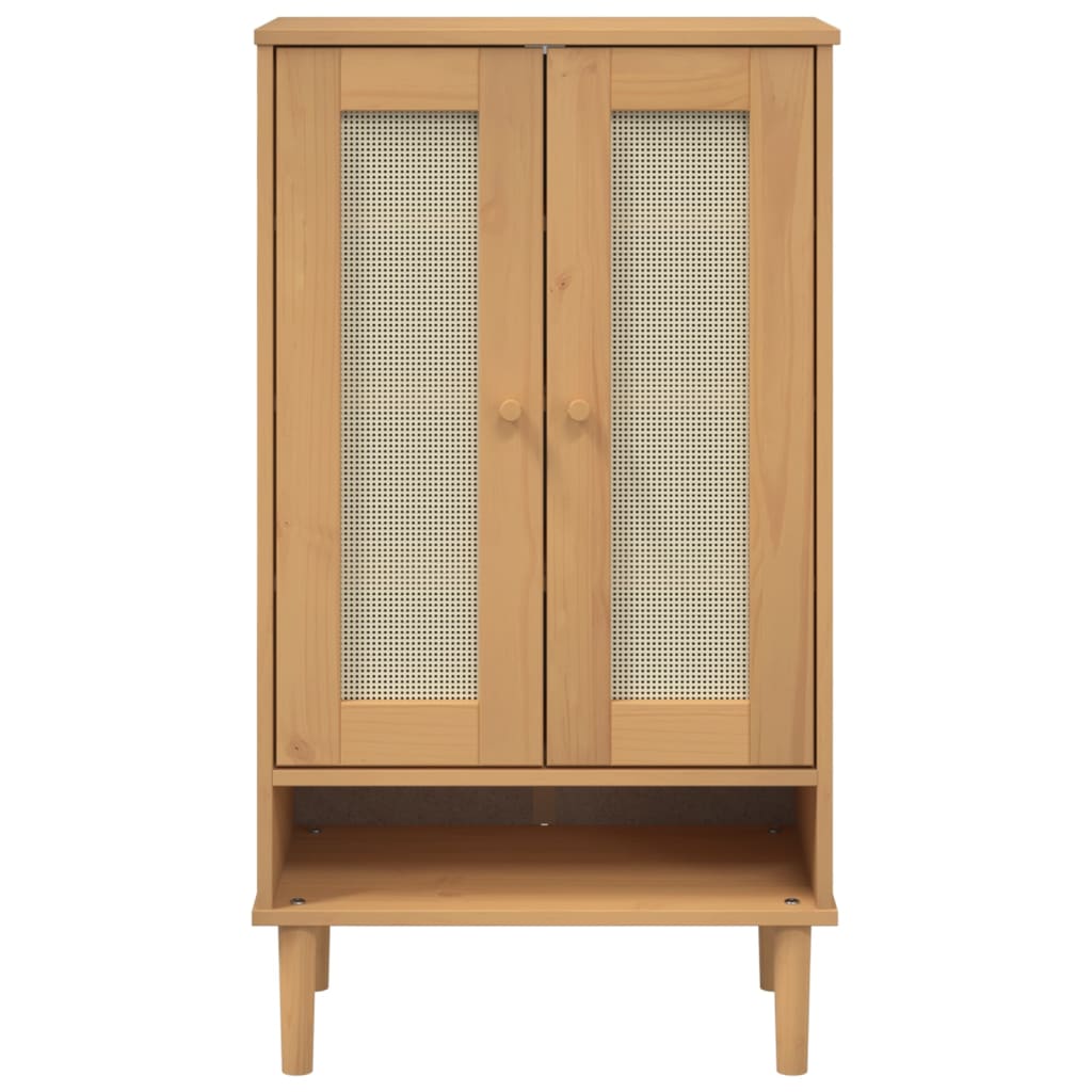 Scarpiera Senja Aspetto Rattan 59,5X35X107 Cm Massello