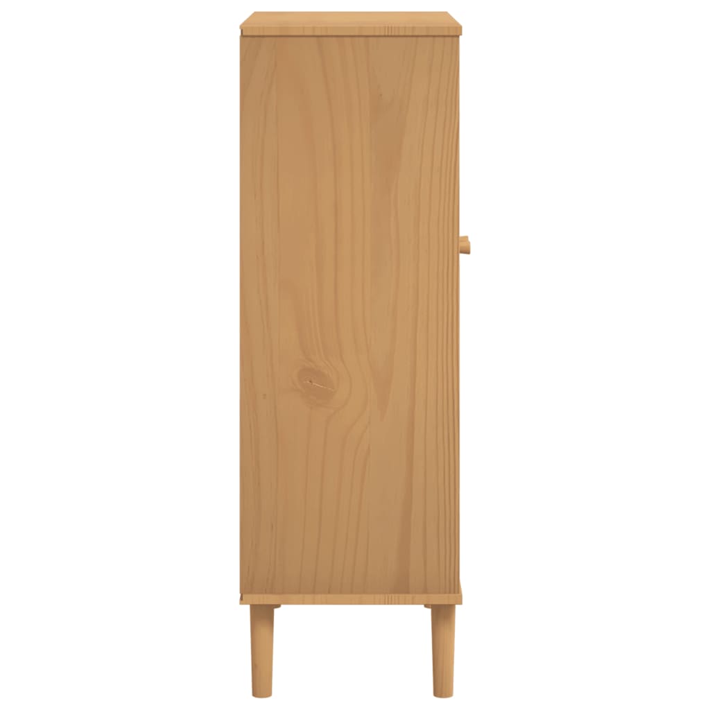 Scarpiera Senja Aspetto Rattan 59,5X35X107 Cm Massello