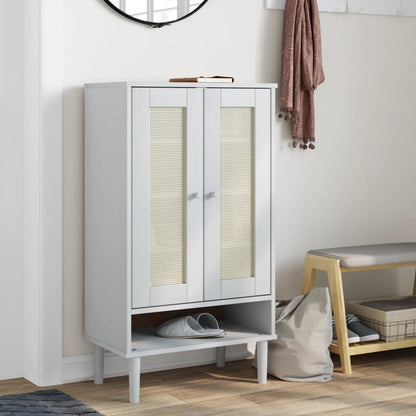 Scarpiera Senja Aspetto Rattan 59,5X35X107 Cm Massello