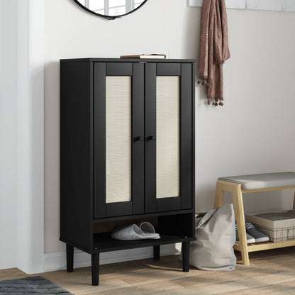 Scarpiera Senja Aspetto Rattan 59,5X35X107 Cm Massello