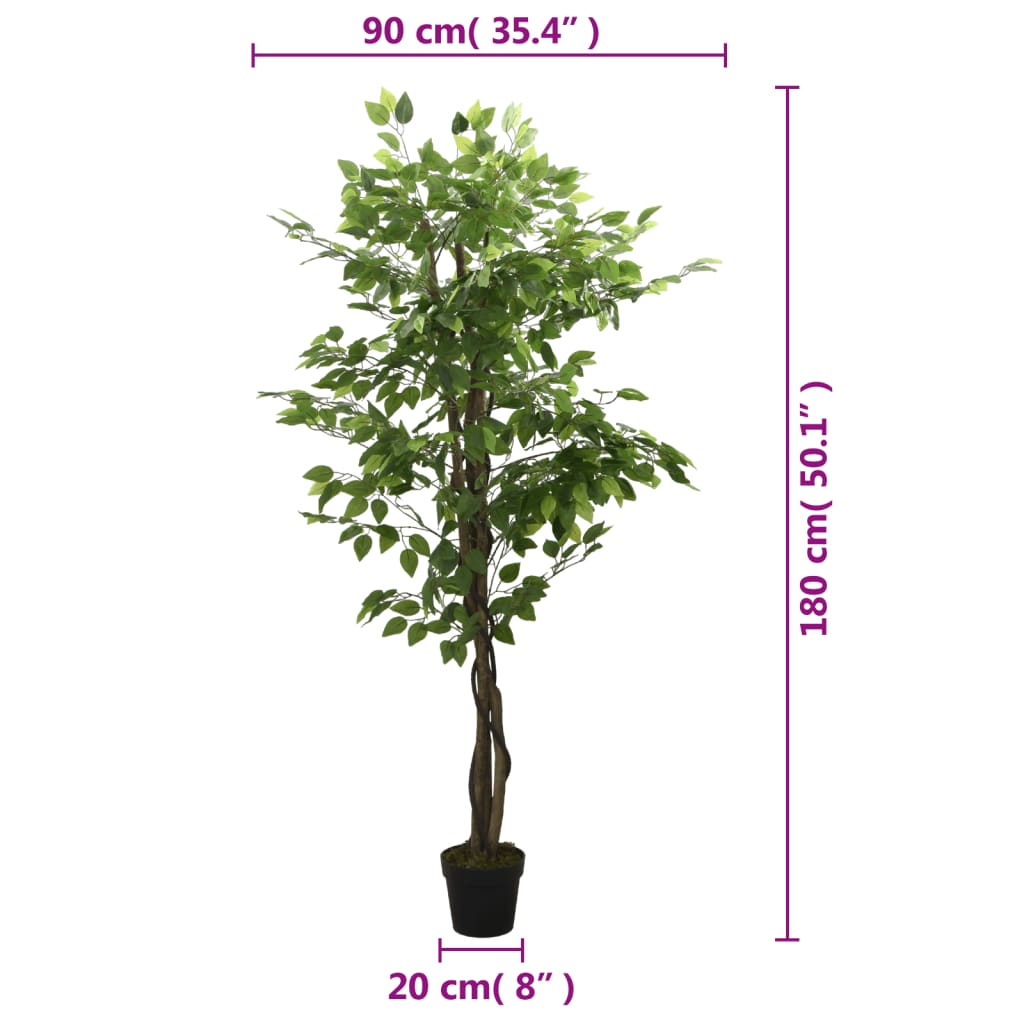 Albero Di Ficus Artificiale 1008 Foglie Verde