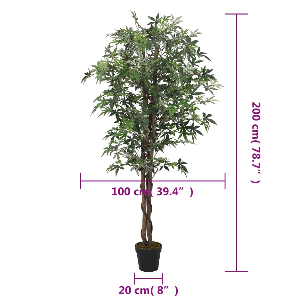 Acero Artificiale 756 Foglie Verde