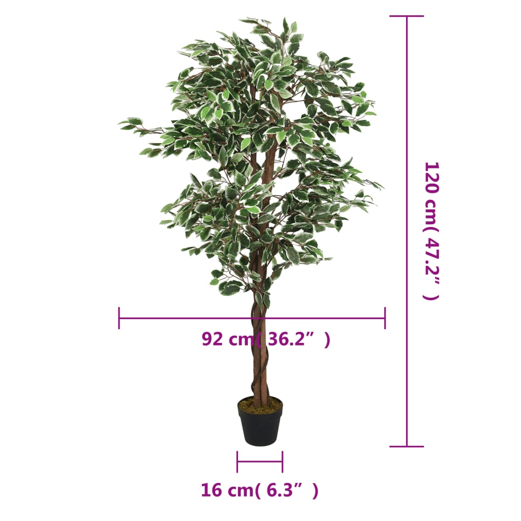 Albero Di Ficus Artificiale 630 Foglie Verde