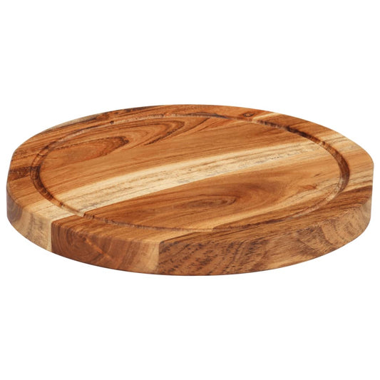 Tagliere Ø25X2,5 Cm In Legno Massello Di Acacia