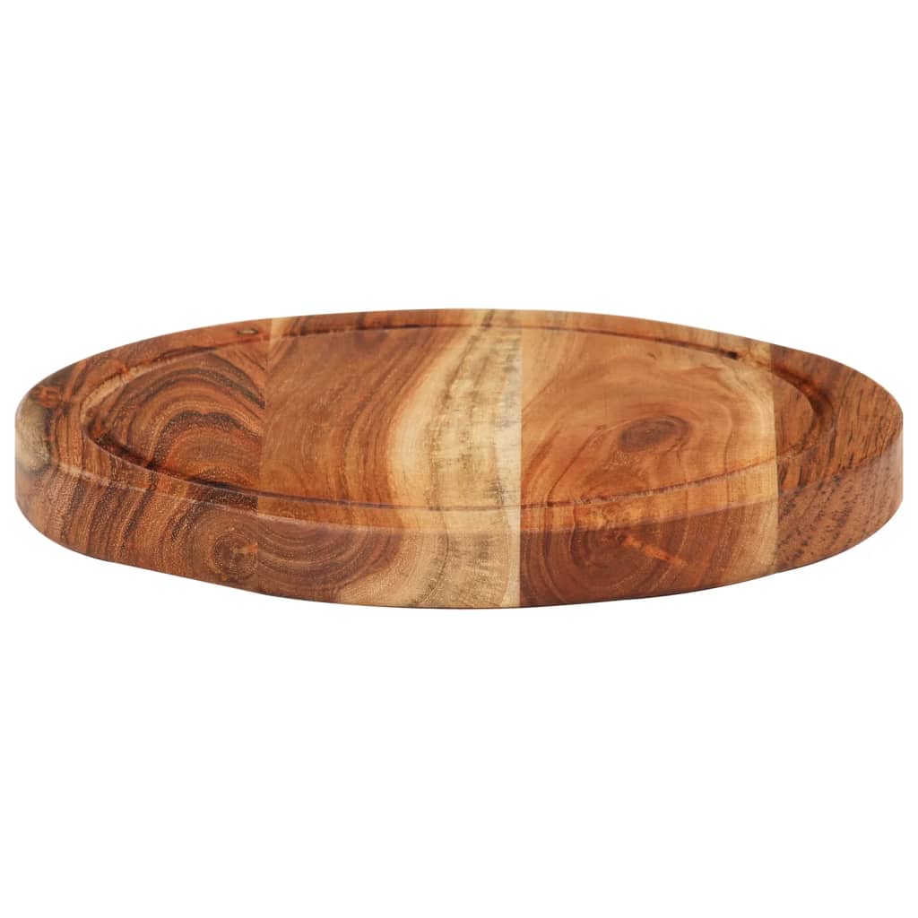 Tagliere Ø25X2,5 Cm In Legno Massello Di Acacia