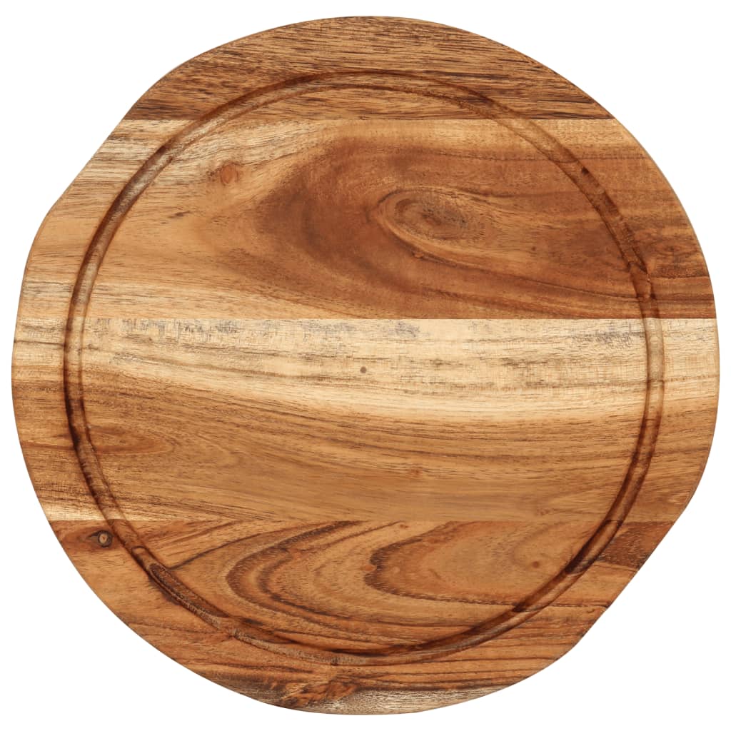 Tagliere Ø25X2,5 Cm In Legno Massello Di Acacia