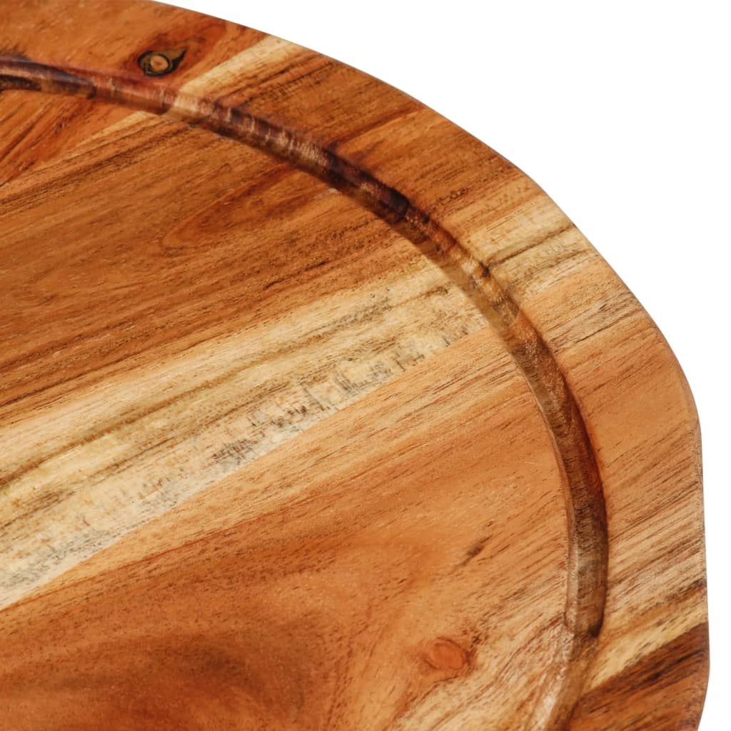 Tagliere Ø25X2,5 Cm In Legno Massello Di Acacia