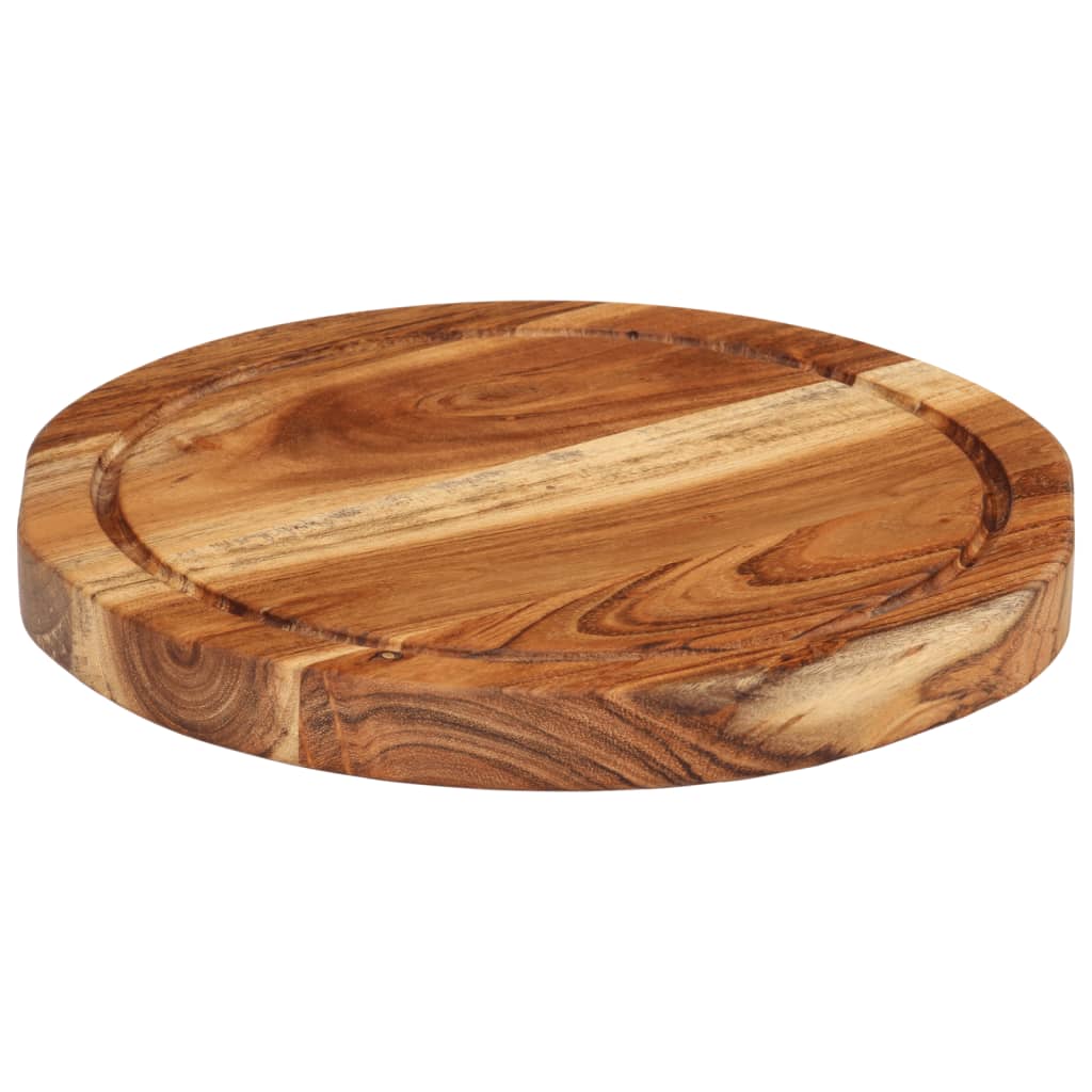 Tagliere Ø25X2,5 Cm In Legno Massello Di Acacia