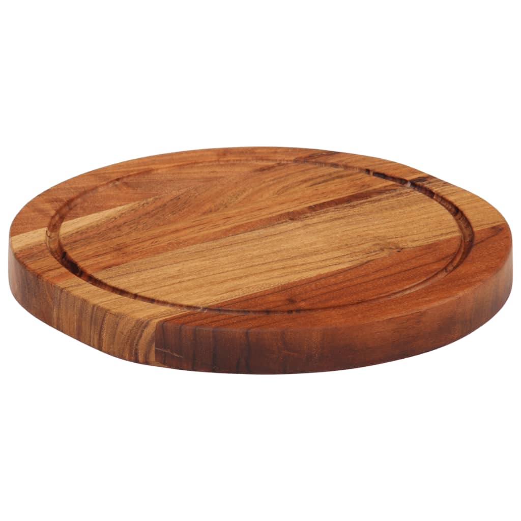Tagliere Ø25X2,5 Cm In Legno Massello Di Acacia