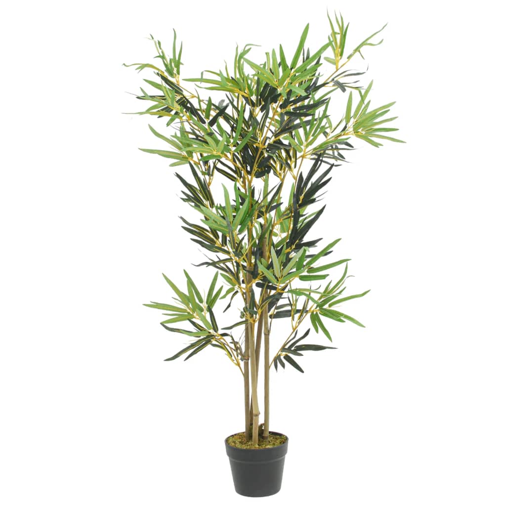 Albero Bambù Artificiale 552 Foglie 120 Cm Verde