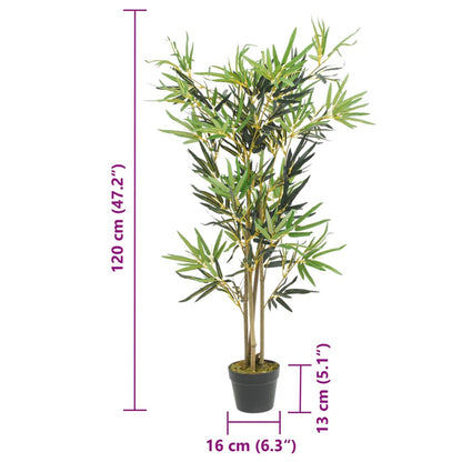 Albero Bambù Artificiale 552 Foglie 120 Cm Verde