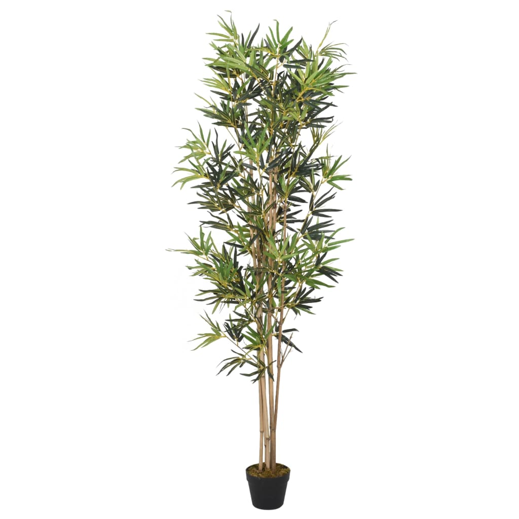 Albero Bambù Artificiale 552 Foglie 120 Cm Verde