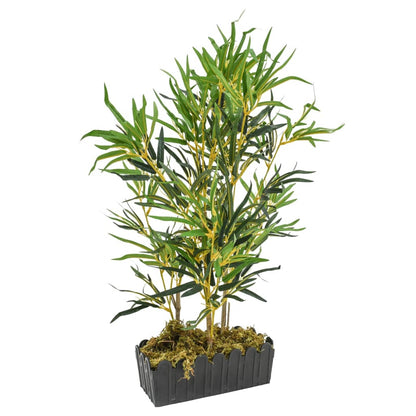 Albero Bambù Artificiale 552 Foglie 120 Cm Verde