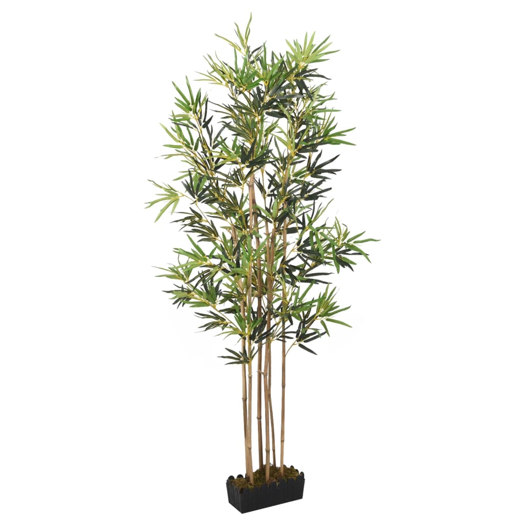 Albero Bambù Artificiale 552 Foglie 120 Cm Verde