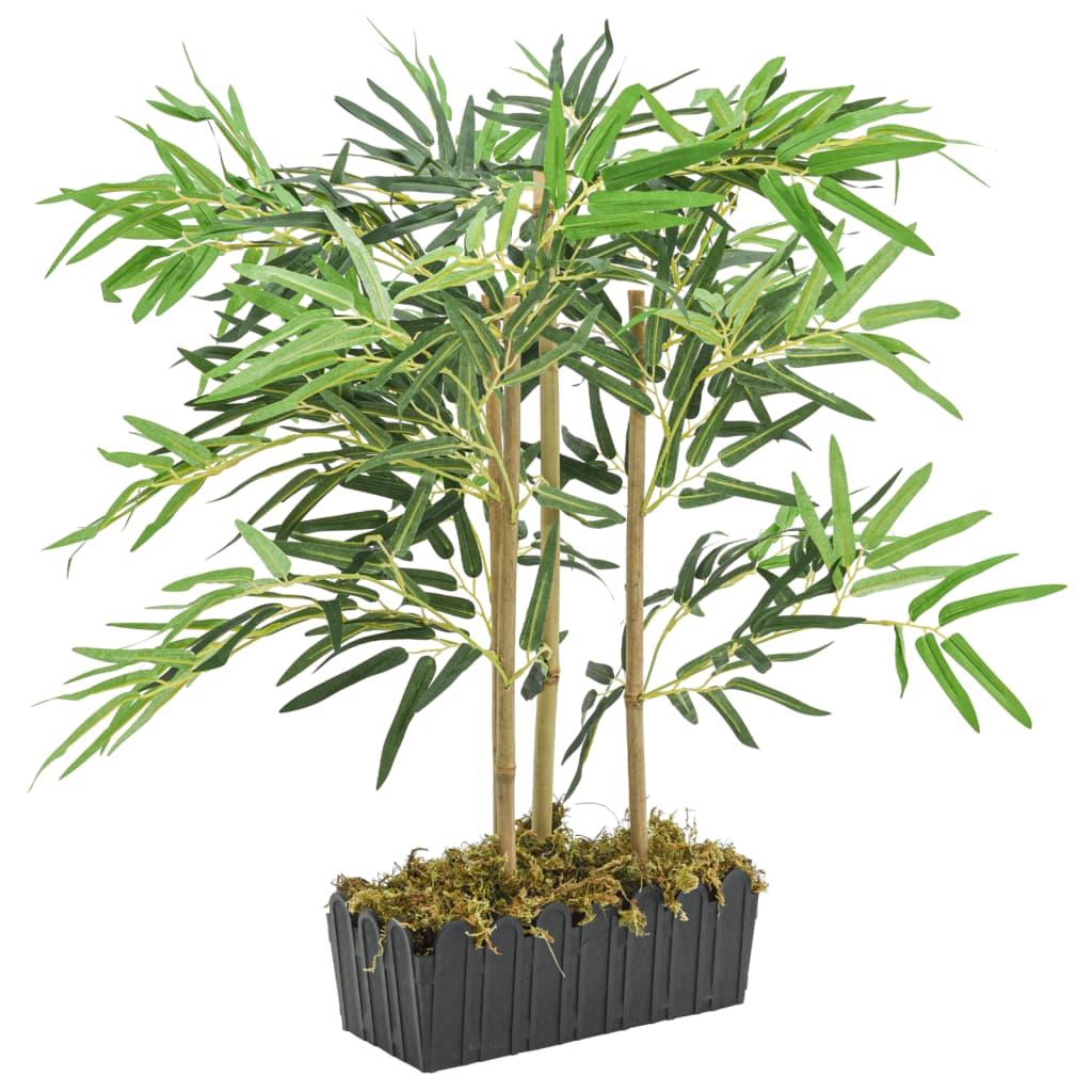 Albero Bambù Artificiale 368 Foglie 80 Cm Verde